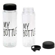 Fashion Portable Clear My Bottle Sport Plastic Bottle for Fruit Juice Water with 500ml Custom Logo